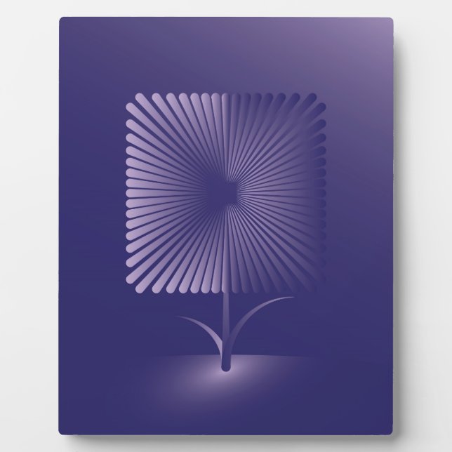 Placa Expositora Flor cuadrada violeta (Frente)