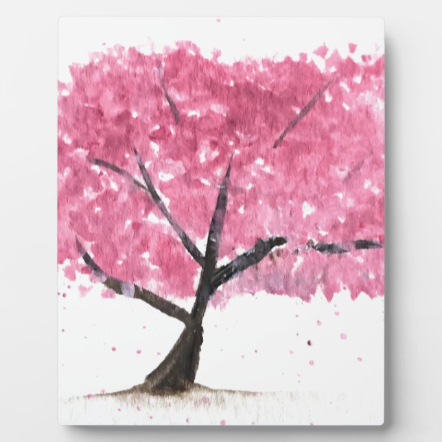 Placa Expositora Flor de cerezo rosa (Frente)