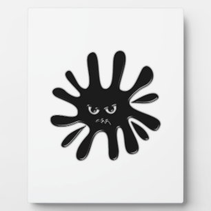 Placa Expositora Flor de pintura negra furiosa