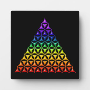 Placa Expositora Flor de vida / Blume des Lebens - piramide chakra