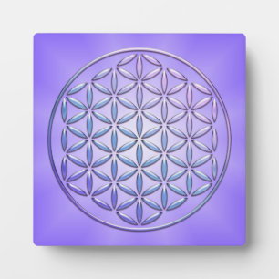 Placa Expositora Flor de vida / Blume des Lebens - sello violeta