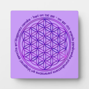 Placa Expositora Flor de vida - Moola Mantra - violeta