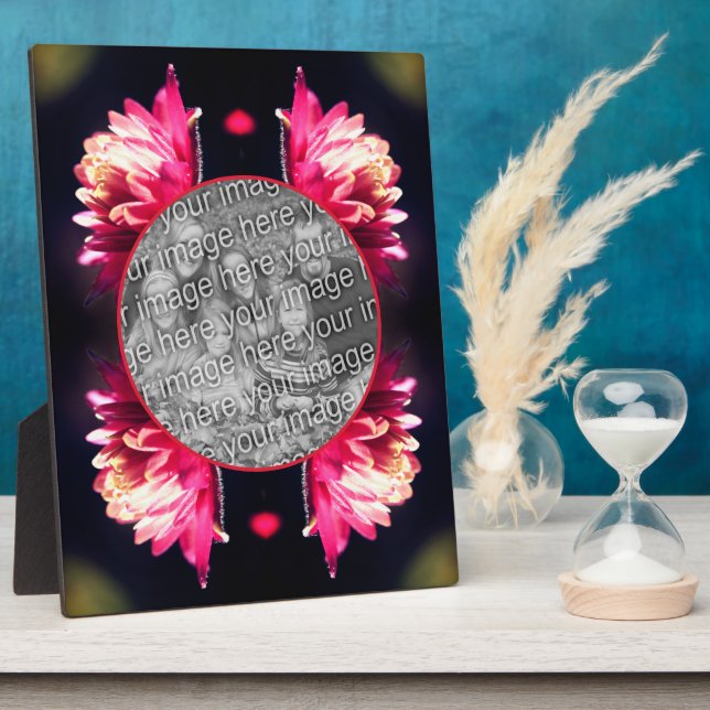 Placa Expositora Flor Roja A La Luz Del Sol Añade La Foto (Lado)