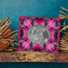 Placa Expositora Flor Rosa Hibiscus Crea Tu Propia Foto