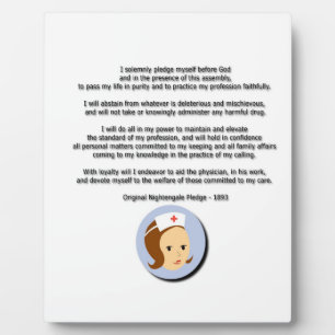 Placa Expositora Florence Nightingale Pledge