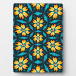 Placa Expositora Flores abstractas amarillas