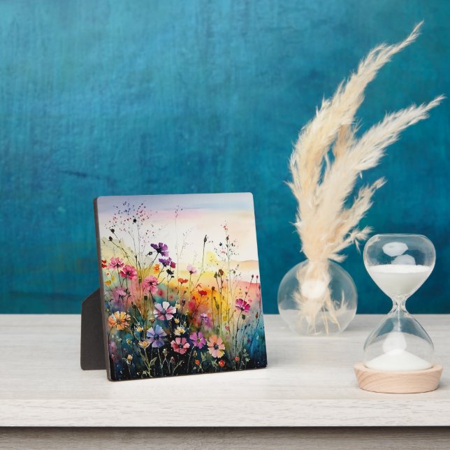 Placa Expositora Flores Cosmos cerca (in situ)