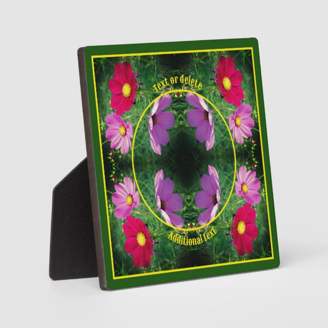 Placa Expositora Flores Cosmos crean tu propia foto (Anverso)