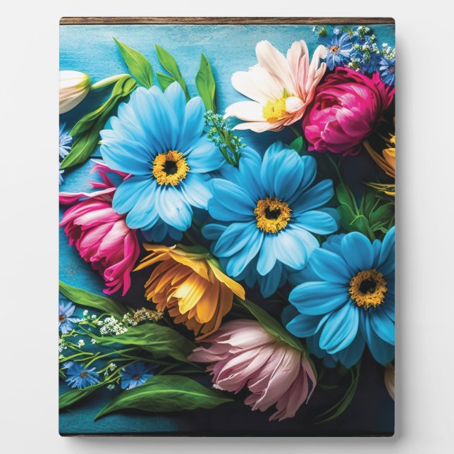 Placa Expositora Flores de colores (Frente)