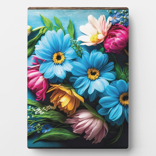 Placa Expositora Flores de colores (Frente)