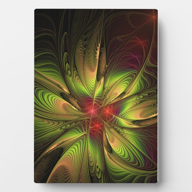 Placa Expositora Flores de fantasía fractal blandas y tendientes (Frente)