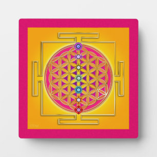 Placa Expositora FLORES DE LA VIDA - Chakras Yantra