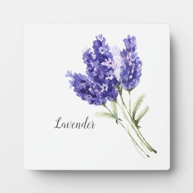 Placa Expositora Flores de lavanda acuarela (Frente)