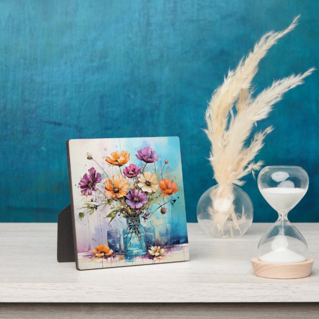 Placa Expositora Flores de manantial acuarela (in situ)