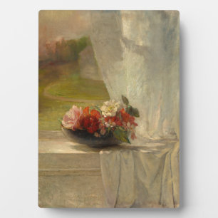 Placa Expositora Flores en un borde de ventana de John La Farge
