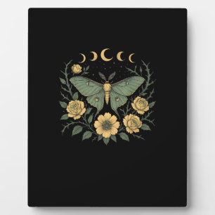 Placa Expositora Flores Goblincore Polilla y Mariposa Cottagecore