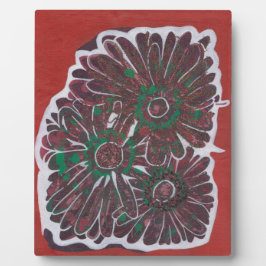 Placa Expositora Flores marrones y verdes