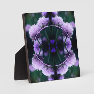 Placa Expositora Flores moradas escalonadoras agregan tu foto