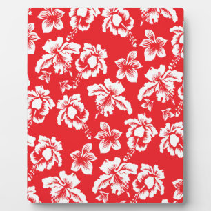 Placa Expositora Flores rojas hawaianas