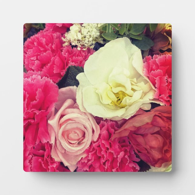Placa Expositora Flores rosas y cremas - UM (Frente)