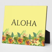 Flores tropicales de Aloha Arte de mesa