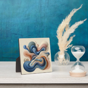 Placa Expositora Fluid Abstract Flow - Earth & Blue Ribbon Art