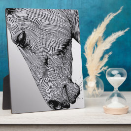 Placa Expositora Flujo del Caballo de Arte de Línea Minimalista Sal