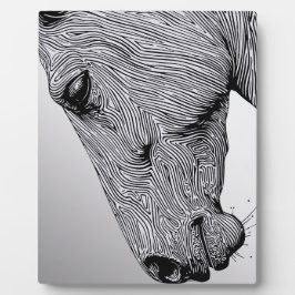 Placa Expositora Flujo del salvaje caballo de arte de la línea Mini