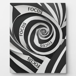 Placa Expositora "Foco" en espiral negra y blanca