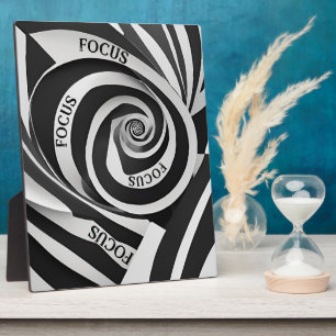 Placa Expositora "Foco" en espiral negra y blanca