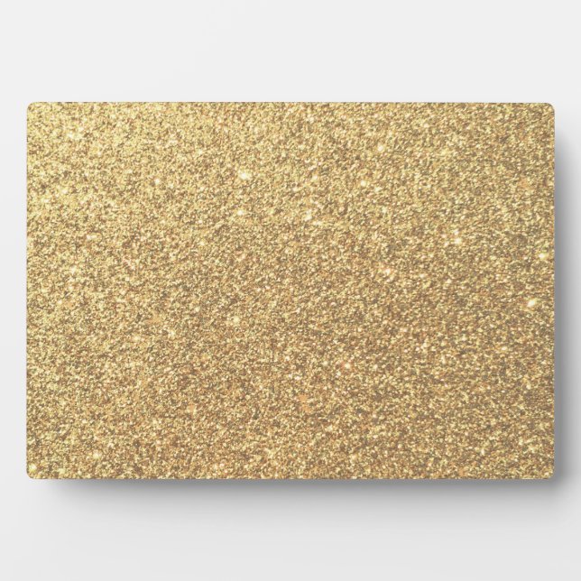 Placa Expositora Fondo del patrón de destello del Purpurina dorado (Frente)