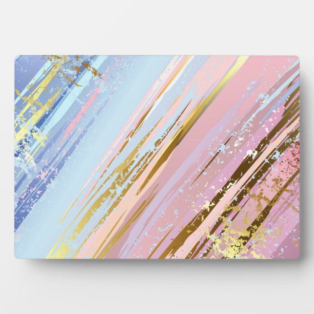 Placa Expositora Fondo rosa texturizado (Frente)