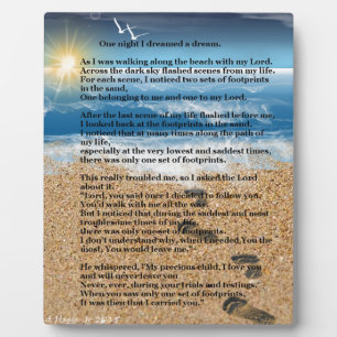 Placa Expositora Footprints in the Sand