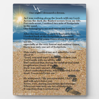 Placa Expositora Footprints in the Sand