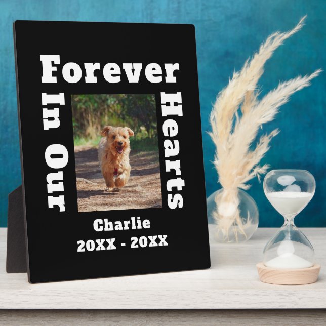 Placa Expositora Forever In Our Hearts Pet Loss Sympathy Memorial (Lado)