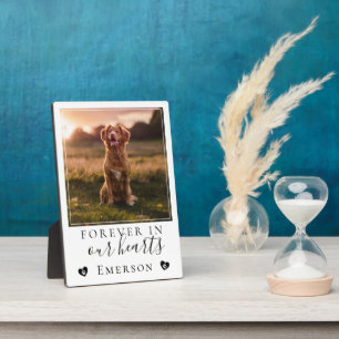 Placa Expositora Forever in Our Hearts Photo Dog Memorial