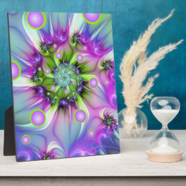 Placa Expositora Formas redondeadas en espiral coloridas Resumen de