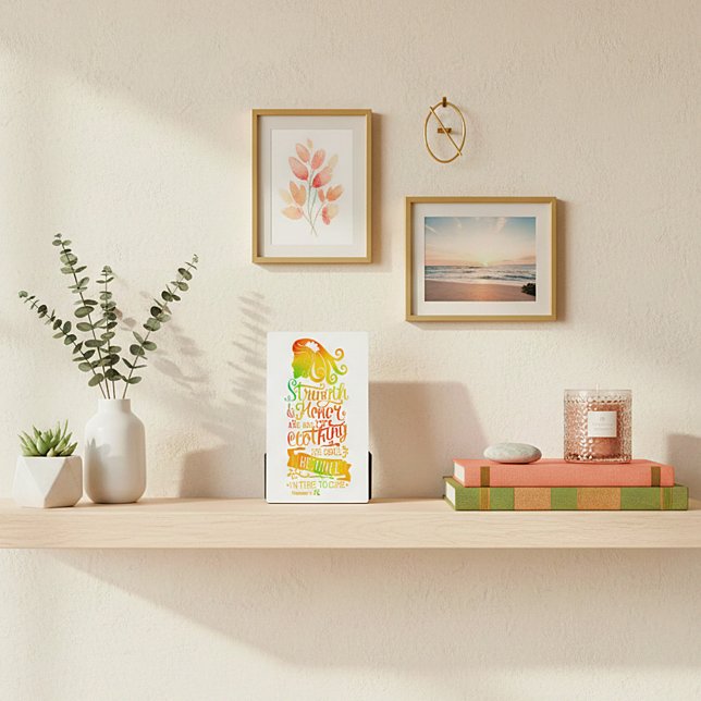 Placa Expositora Fortaleza y honor de las escrituras personalizadas (Subido por el creador)