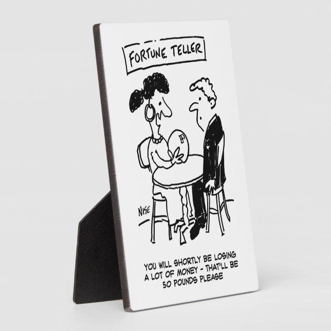 Placa Expositora Fortune Teller predice una pérdida financiera (Lado)