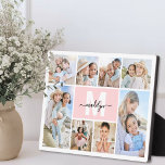 Placa Expositora Foto Collage Monograma Imagen<br><div class="desc">Placa de Foto con Monograma Personalizado y Soporte de Caballete.</div>