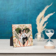 Foto con corazón de impresión boho colorida con añ