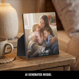 Placa Expositora Foto con guión elegante establecida por mamá perso