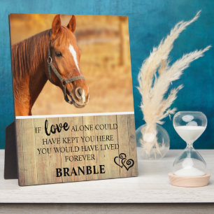 Placa Expositora Foto conmemorativa de caballo rústico