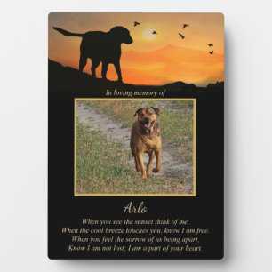 Placa Expositora Foto conmemorativa de Personalizado de perro con p