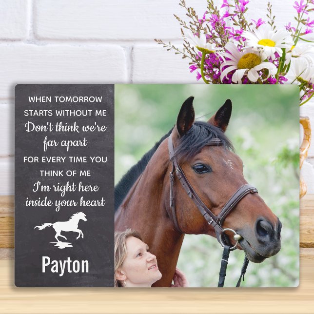 Placa Expositora Foto conmemorativa del caballo mascota (Subido por el creador)