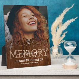 Placa Expositora Foto conmemorativa del corazón rústico