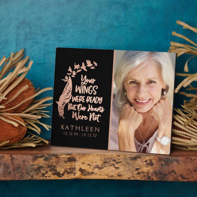 Placa Expositora Foto conmemorativa familiar de metal cepillado en  (Lado)