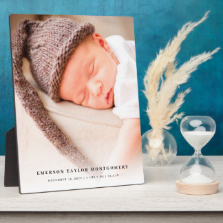 Placa Expositora Foto de bebé con gradiente blanco – Diseño de dise