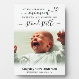 Placa Expositora Foto de bebé padre nuevo