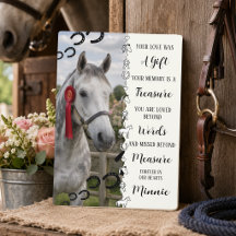 Foto de caballo Poema personalizado Memorial